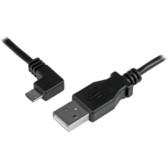 StarTech 1m (3ft) Micro-USB Charge-and-Sync Cable M/M - Left-Angle Micro-USB