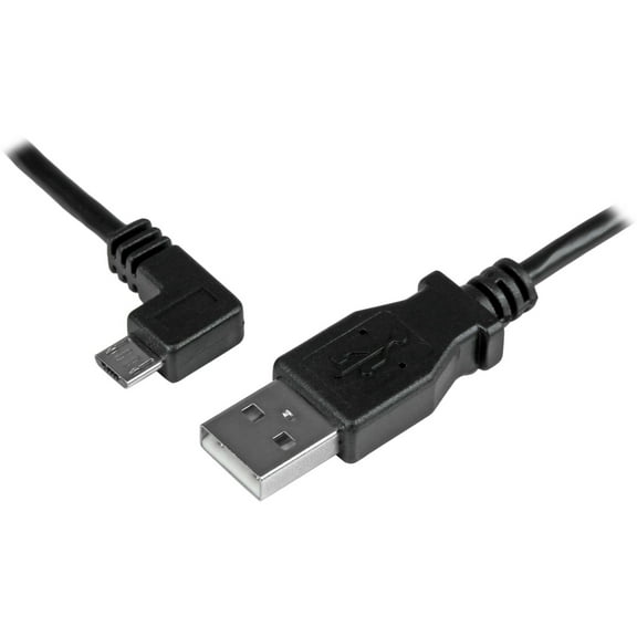 StarTech 1m (3ft) Micro-USB Charge-and-Sync Cable M/M - Left-Angle Micro-USB