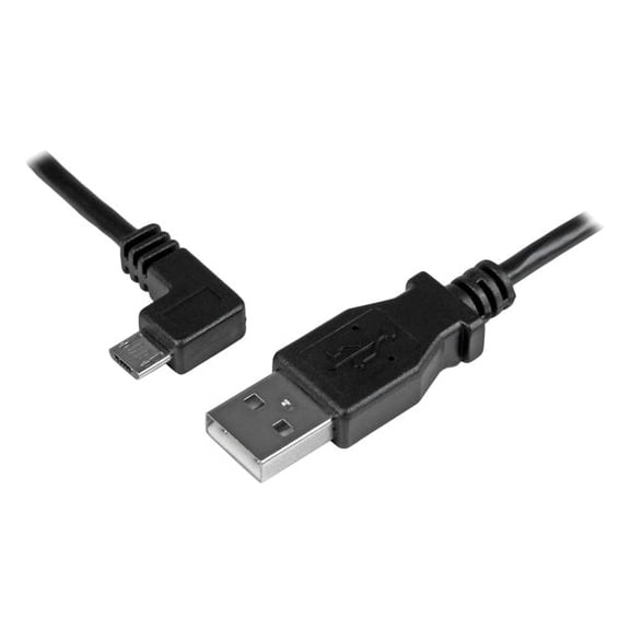 StarTech 1m (3ft) Micro-USB Charge-and-Sync Cable M/M - Left-Angle Micro-USB