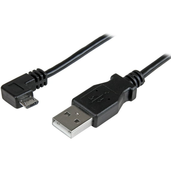 StarTech 1m (3ft) Micro-USB Charge-and-Sync Cable M/M, Right-Angle Micro-USB