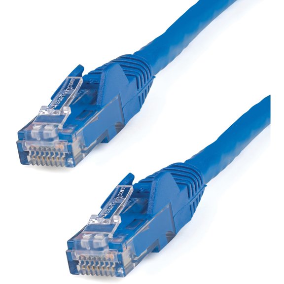 StarTech 1m CAT6 Ethernet Cable, LSZH (Low Smoke Zero Halogen), 10 GbE Snagless 100W PoE UTP RJ45 Blue CAT 6 Network Patch Cord, ETL