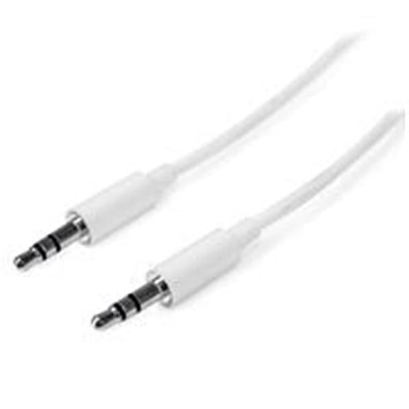 StarTech.com  1m Slim 3.5mm Stereo Audio Cable Male to Male Cable - White