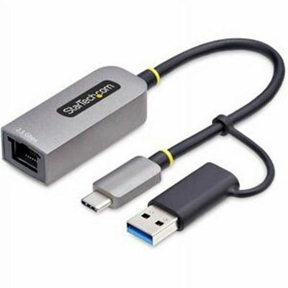 StarTech 2.5GbE USB-C to Ethernet Adapter with USB-A Converter