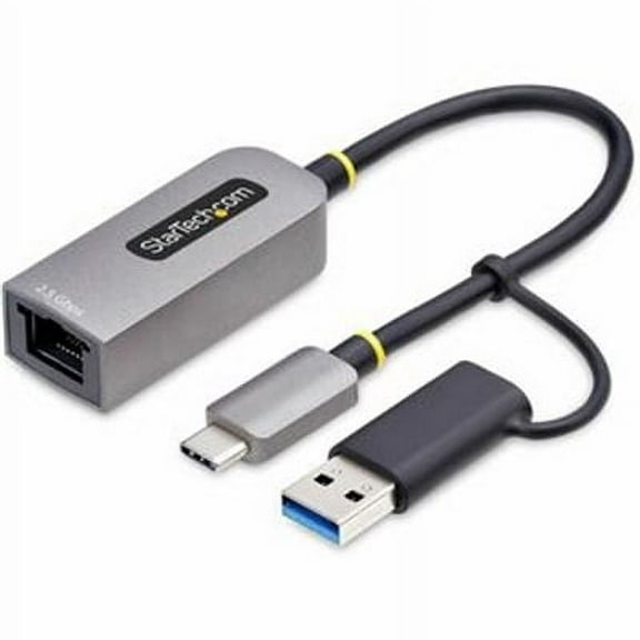 StarTech 2.5GbE USB-C to Ethernet Adapter with USB-A Converter