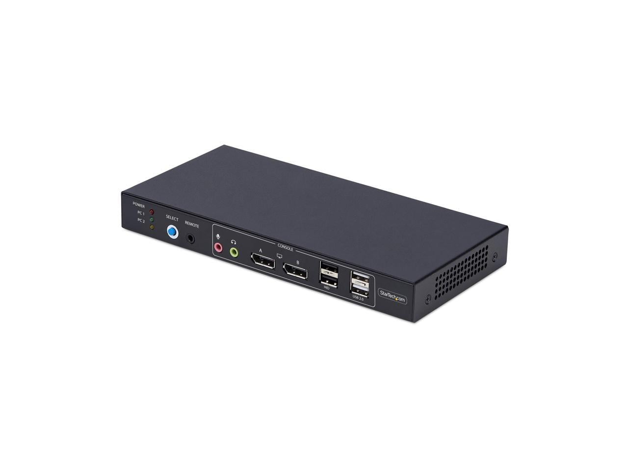 StarTech 2-Port Dual-Monitor DisplayPort KVM Switch with Dual View Video Matrix- 4K 60Hz - 4x USB Hub Ports - Hotkey Switching - DP 1.2 Matrix KVM   P2ADD121D-KVM-SWITCH