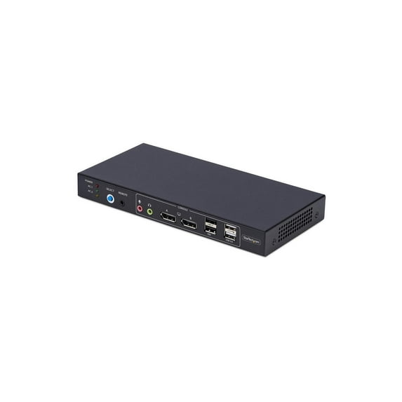 StarTech 2-Port Dual-Monitor DisplayPort KVM Switch with Dual View Video Matrix- 4K 60Hz - 4x USB Hub Ports - Hotkey Switching - DP 1.2 Matrix KVM P2ADD121D-KVM-SWITCH