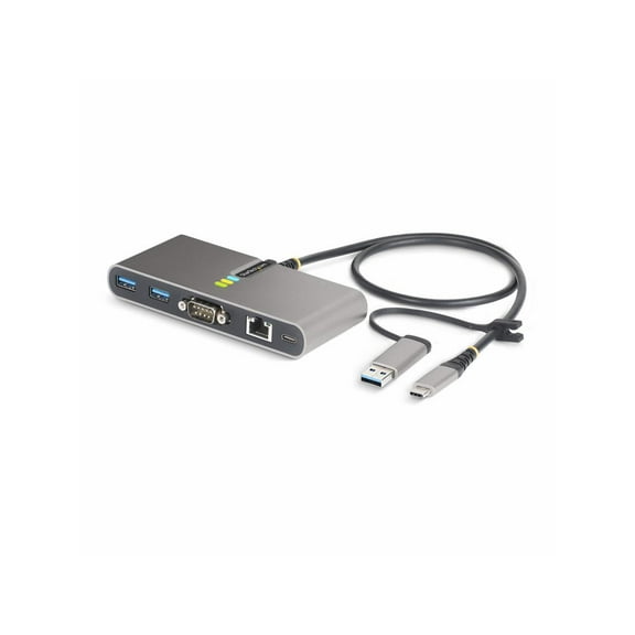 StarTech 2-Port USB-C Hub with Gb Ethernet and RS232 FTDI Serial