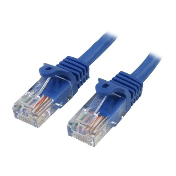 StarTech 2 m Blue Cat5e Snagless RJ45 UTP Patch Cable, 2m Patch Cord