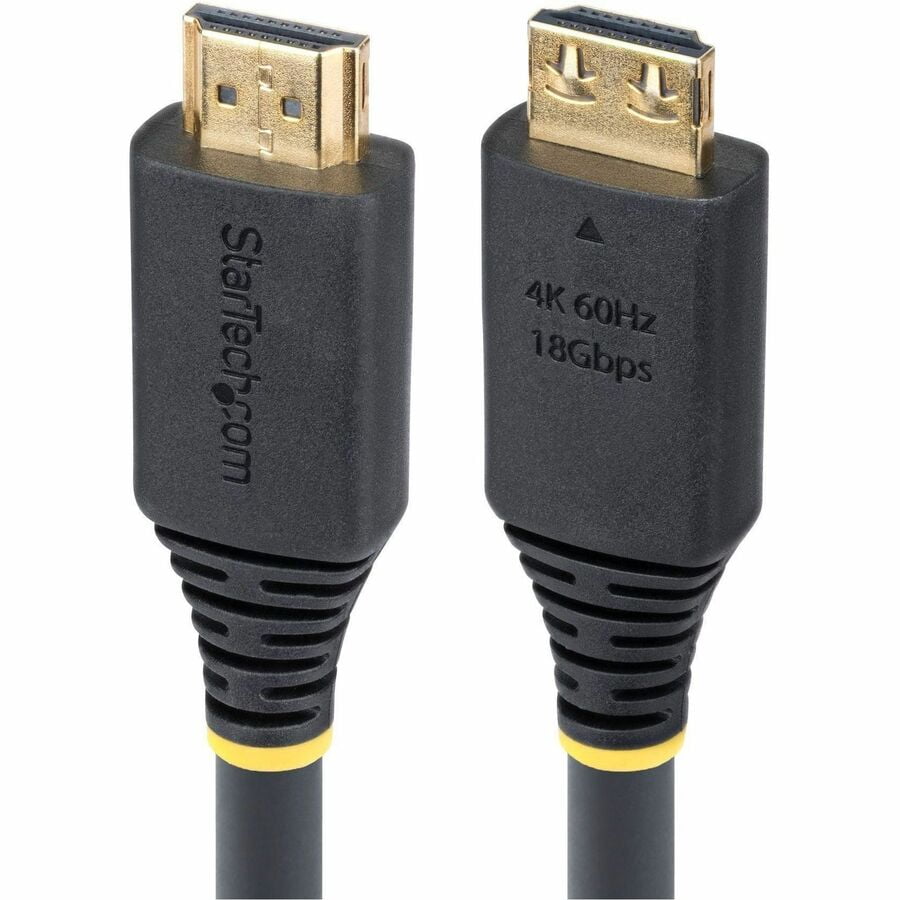 StarTech.com 20ft (6m) Active High Speed HDMI Cable with Gripping Connectors, 4K 60Hz/1440p 144Hz 18Gbps, UHD HDMI 2.0 Cord, TPE Jacket
