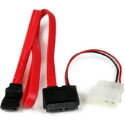 Startech 20in Slimline SATA to SATA with LP4 Power Cable Adapter - 20