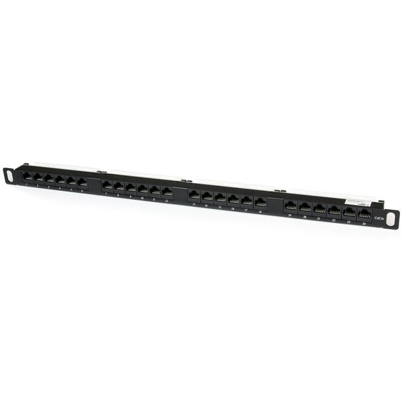StarTech.com PANELHU24 24 Port 0.5U Cat5e Patch Panel - RJ45 Ethernet Rackmount Cat 5e 110 Patch Panel