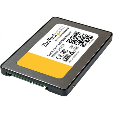 StarTech.com 25S22M2NGFFR Dual M.2 SATA Adapter with RAID - 2x M.2 SSDs to 2.5in SATA (6Gbps) RAID Adapter Converter with TRIM Support