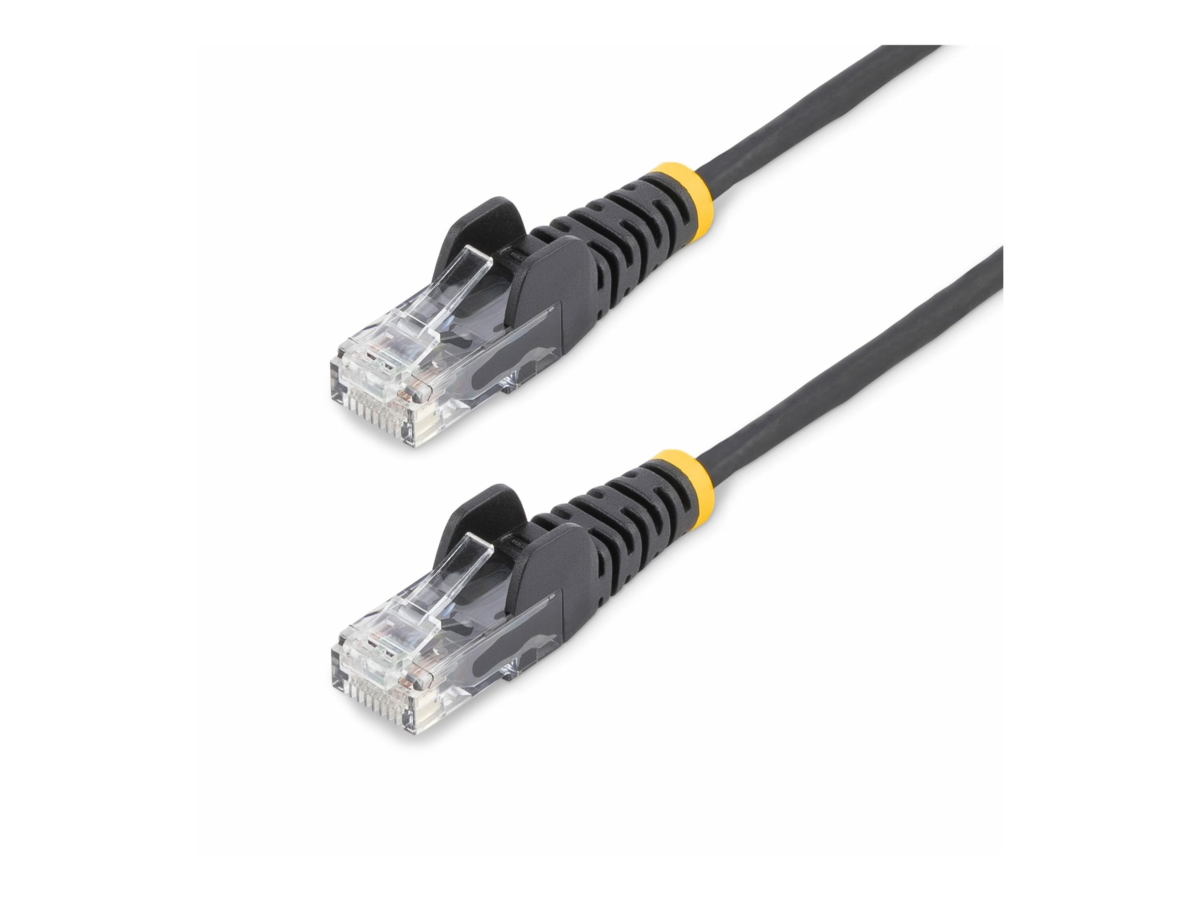 StarTech 25ft Black Slim CAT6 Ethernet Cable, Snagless RJ45, LSZH, 28AWG Pure Bare Copper, Slim Network Patch Cable/Cord