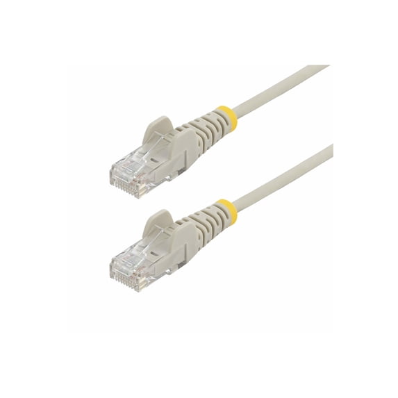 StarTech 25ft Gray Slim CAT6 Ethernet Cable, Snagless RJ45, LSZH, 28AWG Pure Bare Copper, Slim Network Patch Cable/Cord