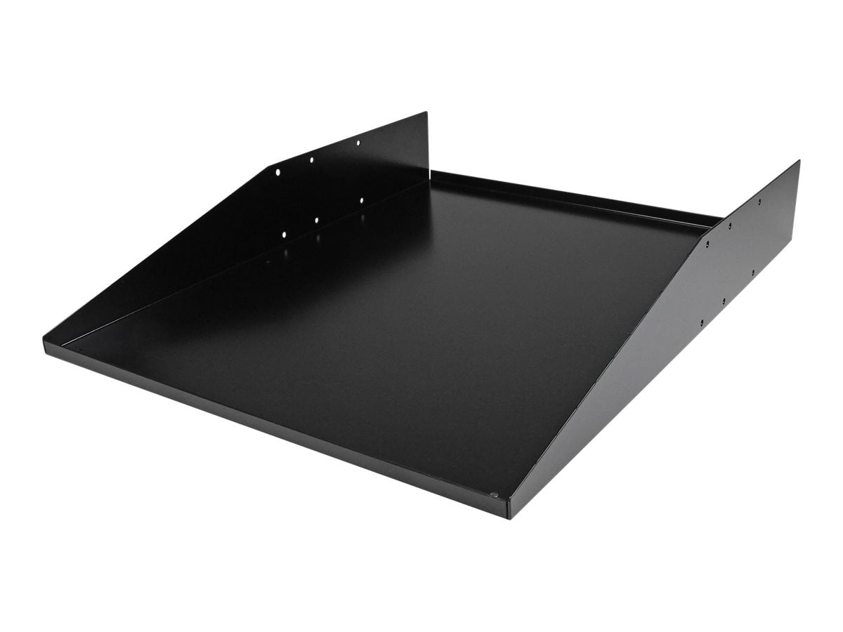 StarTech.com 2U Rack Mount Cantilever Shelf - Mid / Center Mount Server Rack Cabinet Shelf - 150lbs / 68kg - 2 Post Shelf (CABSHF2POST) - Rack shelf - black - 2U - 19" - for P/N: 2POSTRACK42, RK12OD