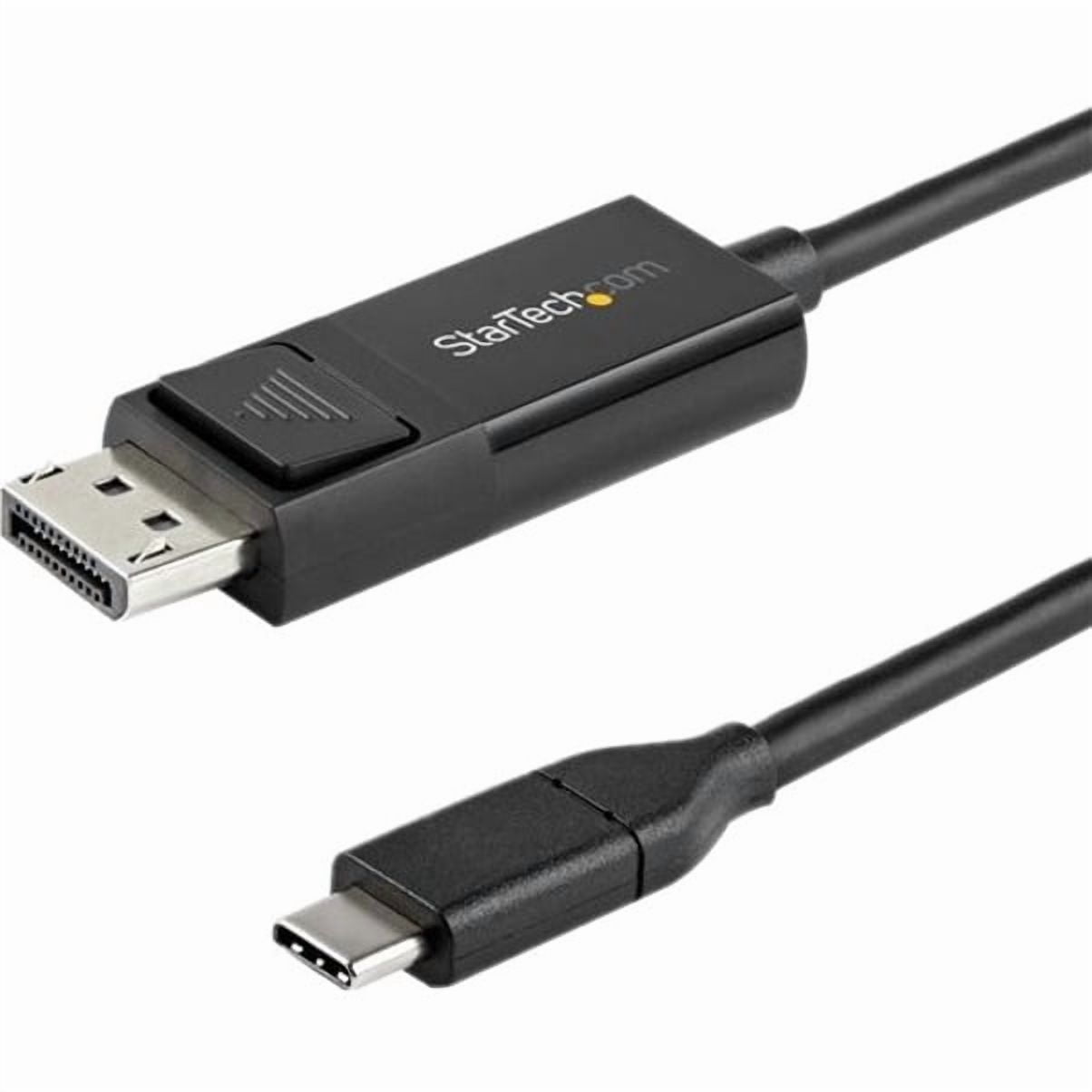 StarTech.com CDP2DP1MBD 3.3 ft. (1 m) USB-C to DisplayPort 1.2 Cable, Bi-Directional - Black