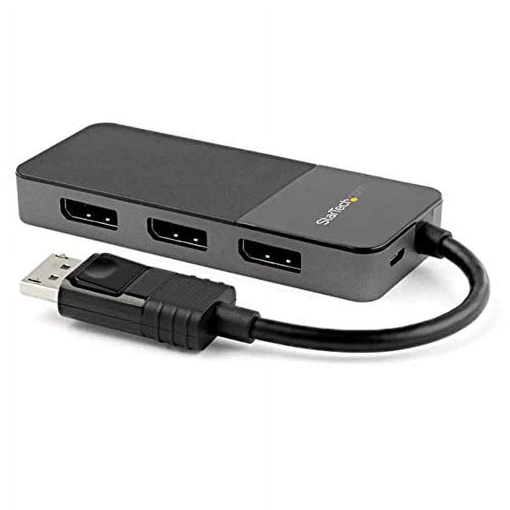 StarTech.com 3-Port Multi Monitor Adapter - DisplayPort 1.4 to 3x 4K DisplayPort Video Splitter - Dual or Triple 4K - DisplayPort MST Hub for Multiple Monitors - For Windows PCs Only (MST14DP123DP)