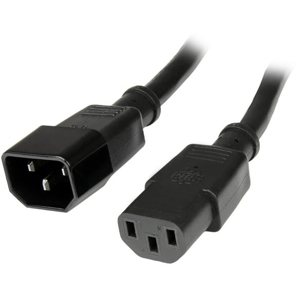 StarTech 3ft 14AWG Computer Power Cord Extension C14 to C13 PXT100143