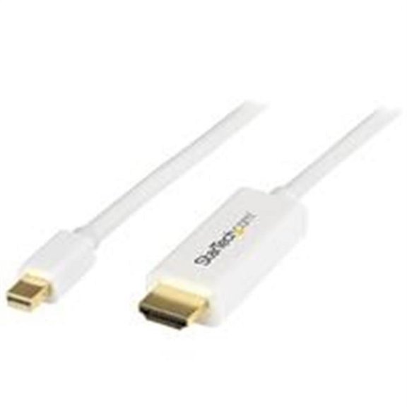 StarTech.com 3 ft. Mini Display Port to HDMI Converter Cable 4K - White