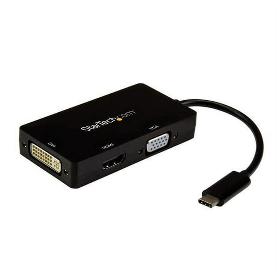 StarTech.com 3-in-1 USB-C Multiport Video Adapter, Black