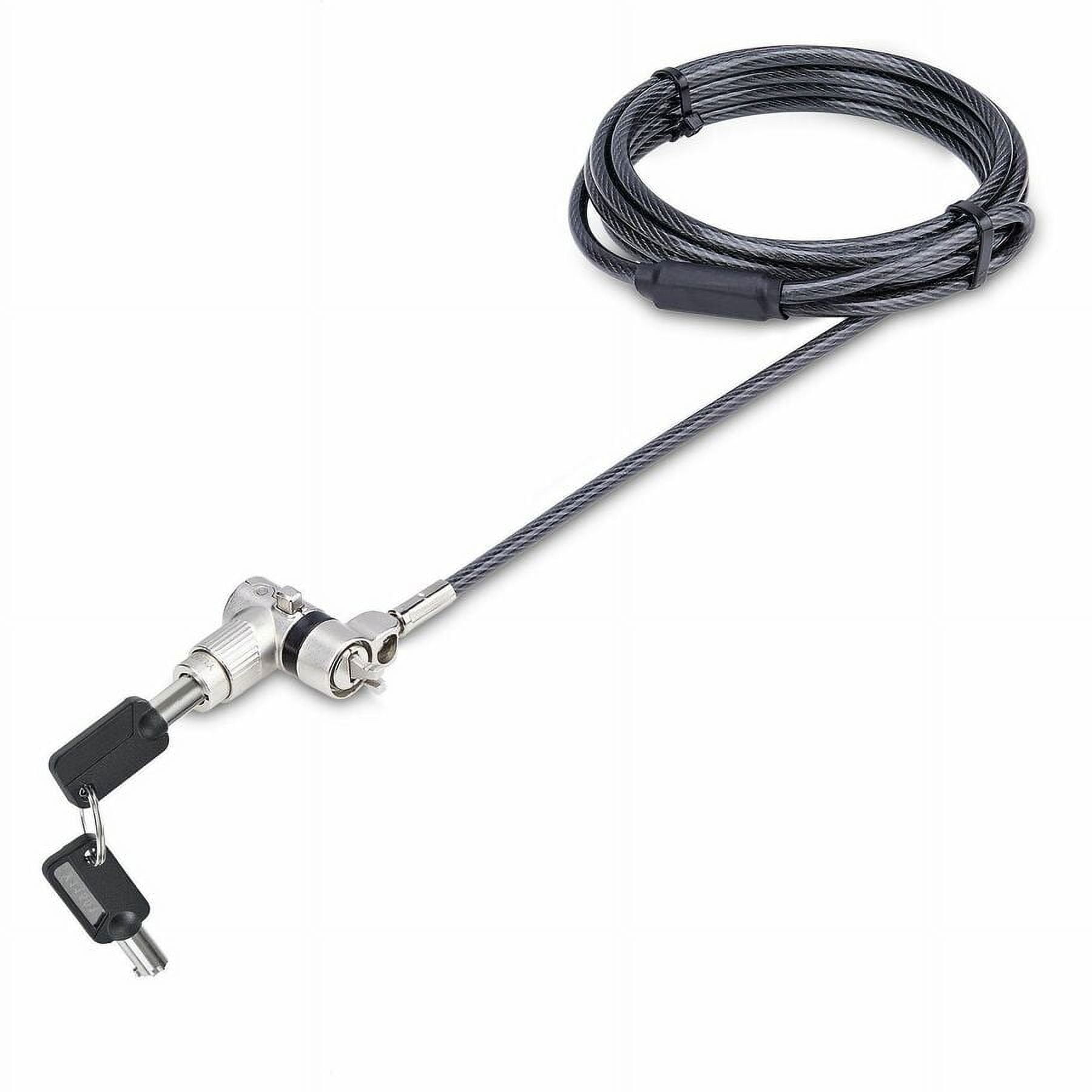 StarTech.com 3-in-1 Universal Laptop Lock 6.6ft, Master Keyed Locking Cable, Security Cable, Compatible w/Noble Wedge/Nano/K-Slot