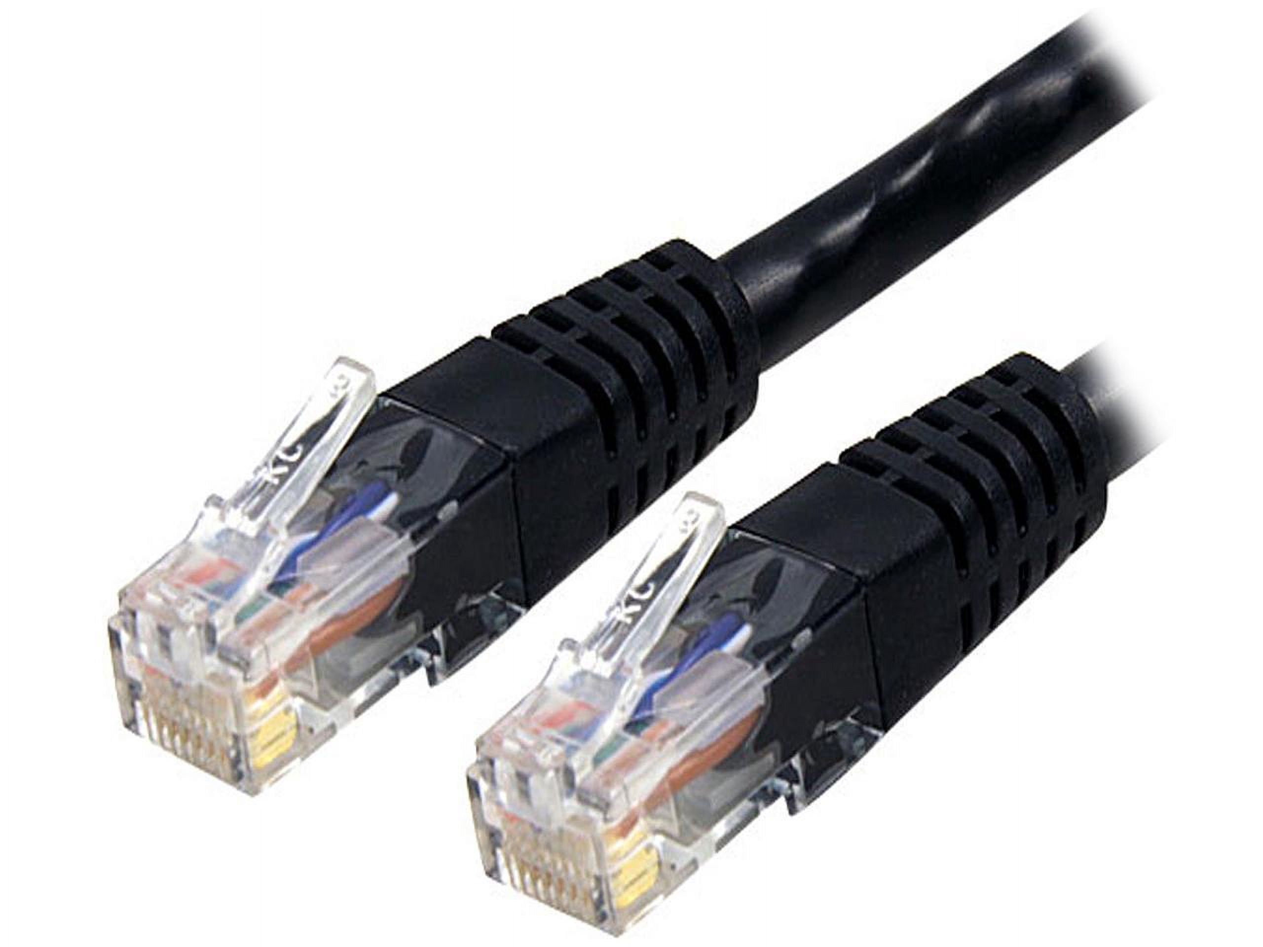 StarTech 35ft CAT6 Ethernet Cable - Black CAT 6 Gigabit Ethernet Wire -250Mhz 100W PoE RJ45 UTP Molded Network Patch Cord with Strain Relief (C6PATCH35BK)