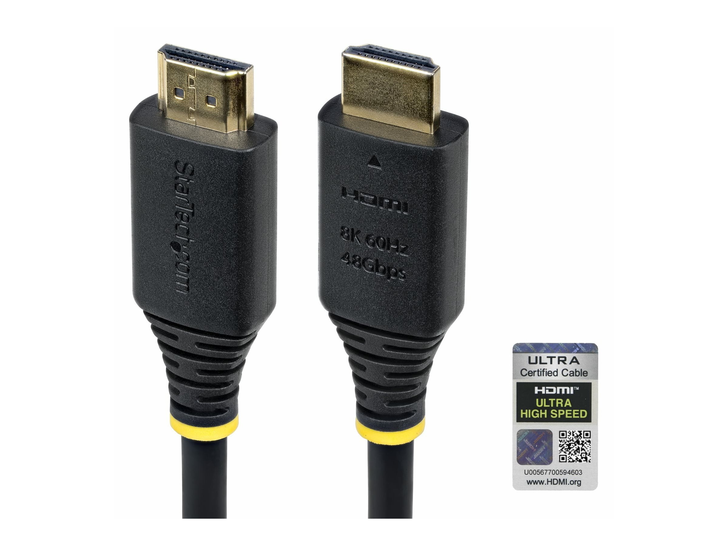 StarTech.com 3ft [1m] Certified Ultra High Speed HDMI Cable, 8K 60Hz/4K 120Hz, HDMI 2.1 Cable with HDR10+ / eARC, 48Gbps, 8K HDMI Cord (hdmi21-cbl-8k60-3f)