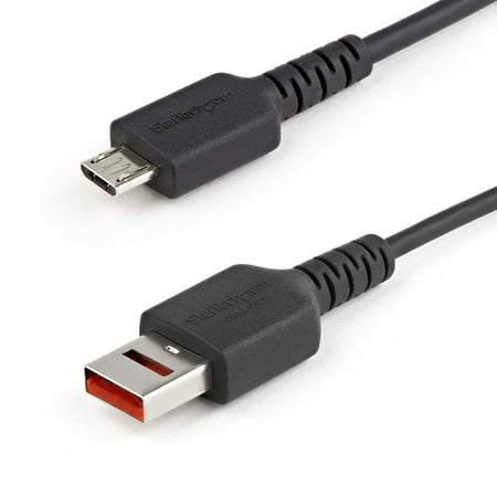 Startech.com 3ft (1m) Secure Cable, Type-a To Micro Data Blocker -only Cable, -only Cable For Phone/tablt, Data Blocking Protector Adapter Cable, Tpe - 5v At 2.4a (12w Max) (usbschau1m) - Usb