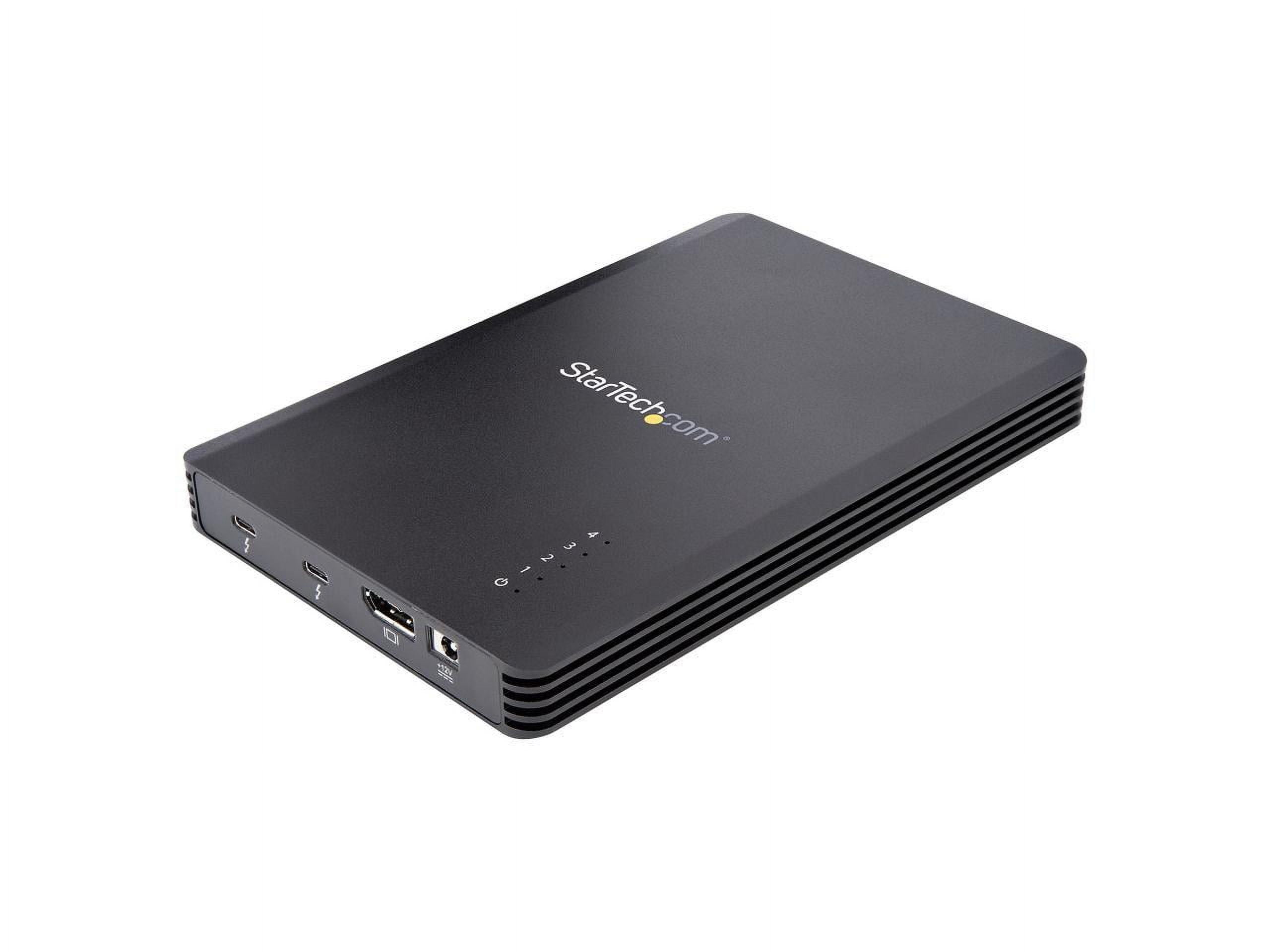 StarTech.com 4 Bay Thunderbolt 3 NVMe Enclosure, For M.2 NVMe SSD Drives, 1x DisplayPort Video and 2x TB3 Downstream Ports, 40Gbps