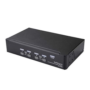 StarTech.com 4 Port DisplayPort KVM Switch - 4K 60Hz - Single Display - Dual Port UHD DP 1.2 USB KVM Switch with Integrated USB 2.0 Hub & Audio - Dell, HP, Apple, Lenovo - TAA Compliant (SV431DPUA2)