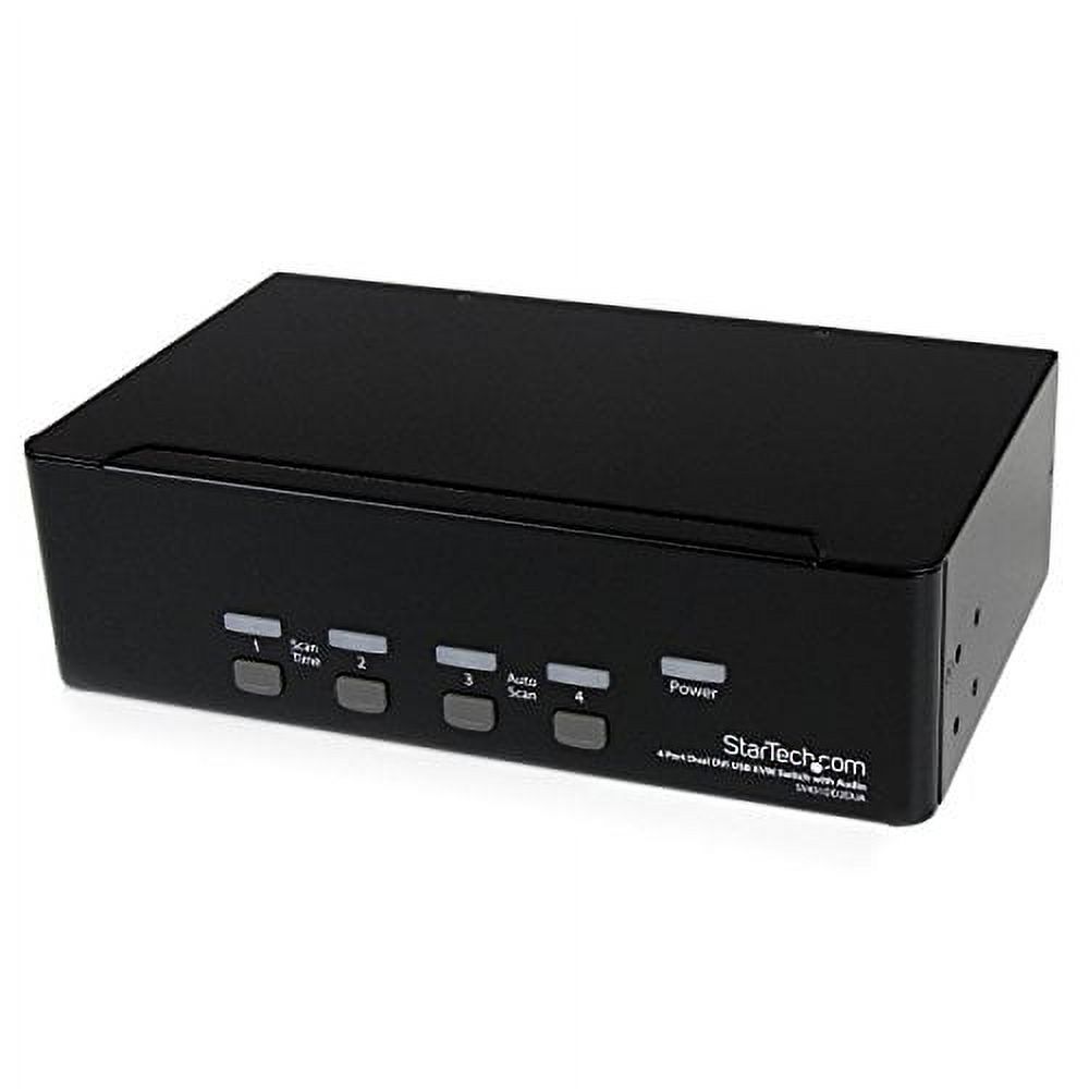 StarTech.com 4-Port Dual KVM Switch with Audio for DVI Computers - Built-in USB Hub (SV431DD2DUA) - image 1 of 1