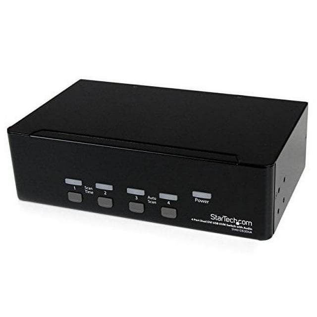StarTech.com 4-Port Dual KVM Switch with Audio for DVI Computers - Built-in USB Hub (SV431DD2DUA)