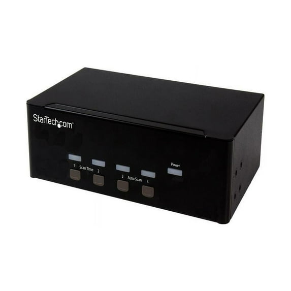 StarTech.com 4-port KVM Switch with Dual VGA and 2-port USB Hub, USB 2.0