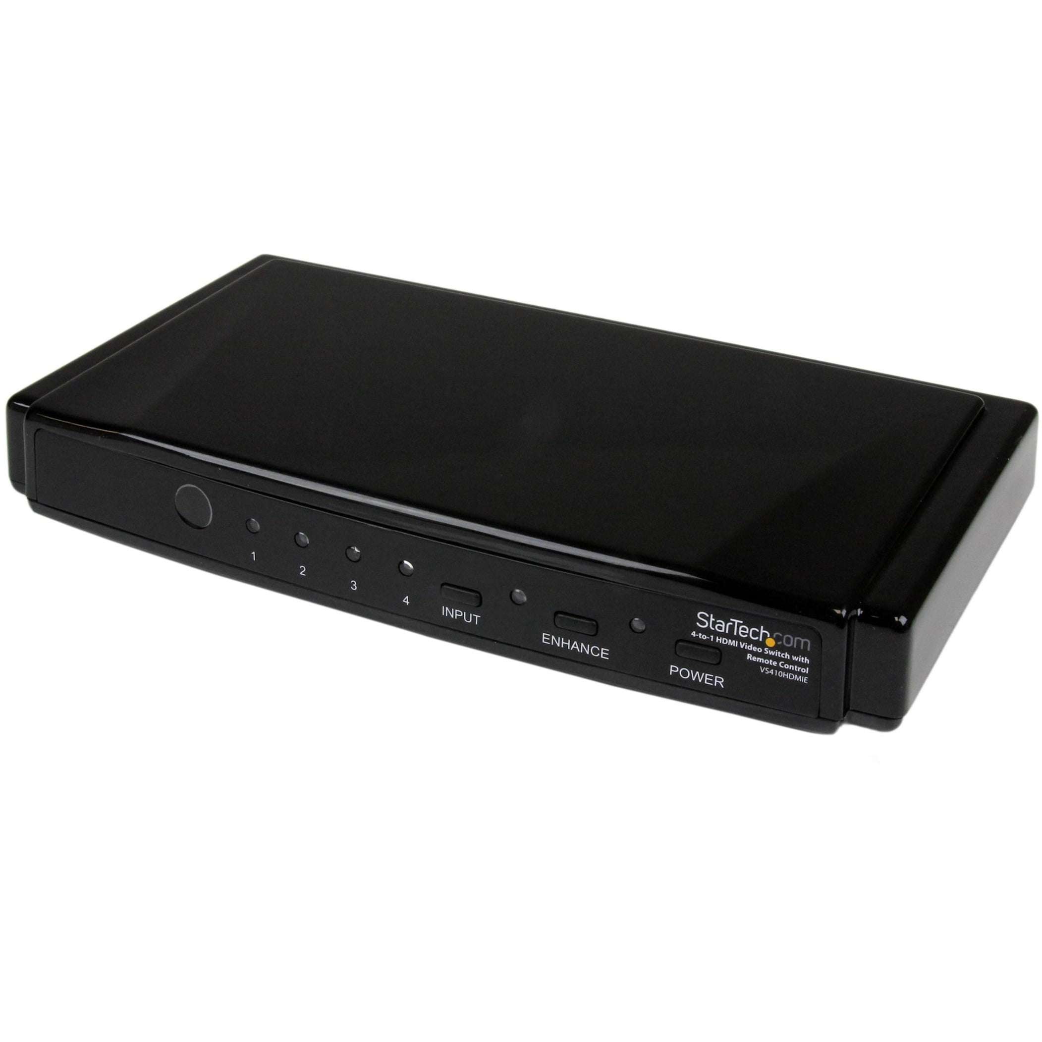 StarTech.com 4-to-1 HDMI 1.3 Switch, Video/audio switch, 4 ports, HDMI, Remote Control