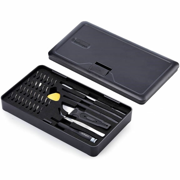 StarTech 40-Piece Computer Repair Toolkit for Laptop/PC/Electronics/Phone, 30-Bit Precision Screwdriver Set, Magnetic Tray/Pry Tools