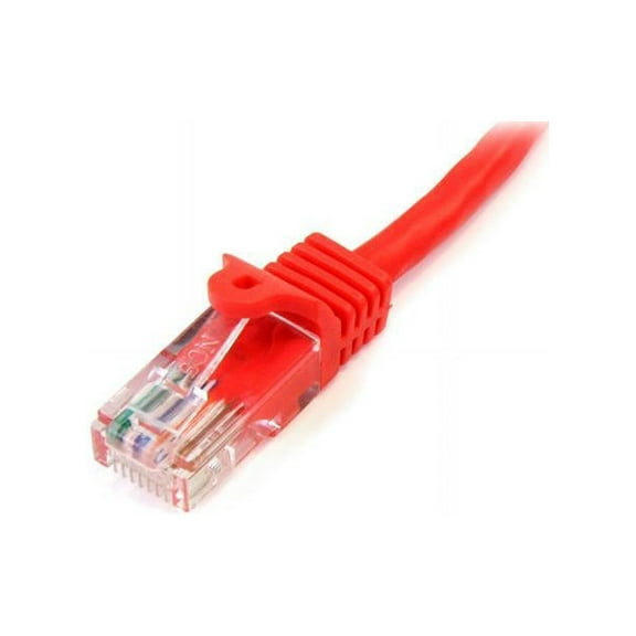 Startech 10 ft Red Cat5e Snagless UTP Patch Cable - Category 5e - 10 ft - 1 x RJ-45 Male - 1 x RJ-45 Male - Red