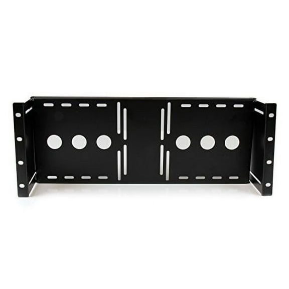 StarTech.com 4U Universal VESA LCD Monitor Mounting Bracket for 19-inch Rack or Cabinet - TAA Compliant - Cold-Pressed Steel Bracket (RKLCDBK), Black