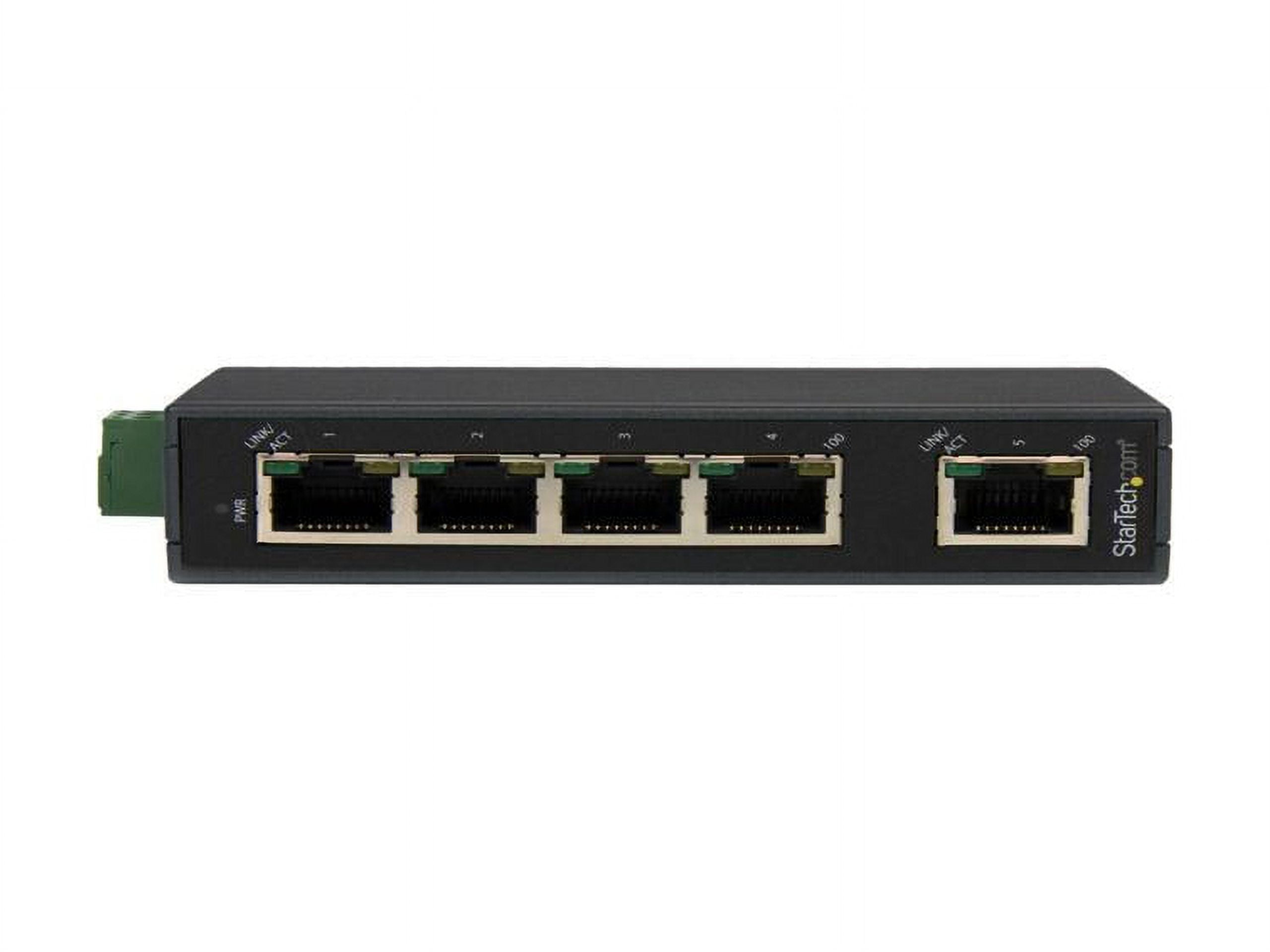 StarTech.com 5 Port Industrial Ethernet Switch - DIN Rail Mountable