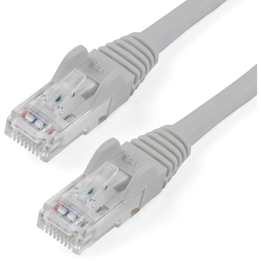 StarTech 5ft CAT6 Ethernet Cable - Gray CAT 6 Gigabit Ethernet Wire -250Mhz 100W PoE RJ45 UTP Network Patch Cord Snagless with Strain Relief (N6PATCH5GR)