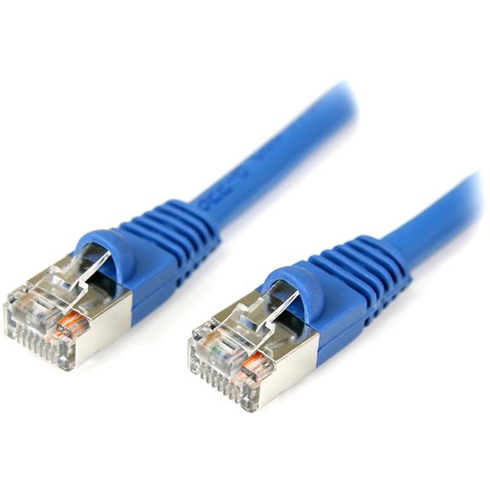 StarTech.com 50 ft. (15.2 m) Cat5e Ethernet Cable - Patch Cable - Shielded - Blue - Ethernet Network Cable - (S45PATCH50BL)