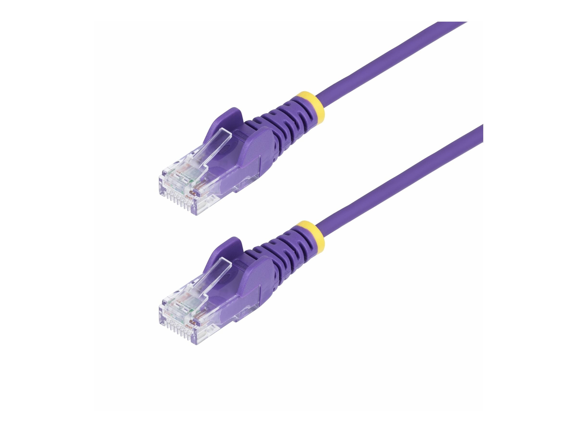 StarTech 50ft Purple Slim CAT6 Ethernet Cable, Snagless RJ45, LSZH, 28AWG Pure Bare Copper, Slim Network Patch Cable/Cord
