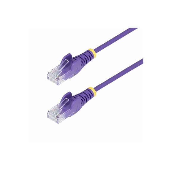 StarTech 50ft Purple Slim CAT6 Ethernet Cable, Snagless RJ45, LSZH, 28AWG Pure Bare Copper, Slim Network Patch Cable/Cord