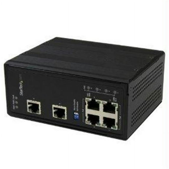 StarTech.com 6 Port Unmanaged Industrial Gigabit Ethernet Switch w/ 4 PoE+ Ports & Voltage Regulation - DIN Rail/Wall Mountable PoE Switch (IES61002POE) - Switch - unmanaged - 4 x 10/100/1000 (PoE+) + 2 x 10/100/1000 - DIN rail mountable, wall-mountable - PoE+ - DC power - for P/N: POEEXT1GAT, POEEXT2GAT