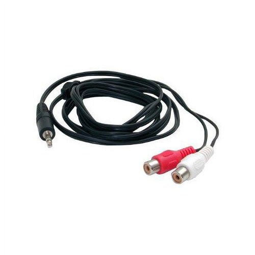 StarTech.com 6 ft. (1.8 m) 3.5mm to RCA Cable - 3.5mm to 2x RCA - Male/Female - 3.5mm to RCA (MU1MFRCA) - image 1 of 3