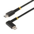 thumbnail image 1 of StarTech.com 6ft (2m) Durable USB-C to Lightning Cable, Black, Black, 1 of 4