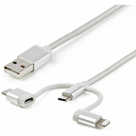 StarTech.com 6ft Lightning/Micro-USB/USB/USB-C Data Transfer Cable - 1