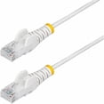 thumbnail image 1 of StarTech 6in White Slim CAT6 Ethernet Cable, Snagless RJ45, LSZH, 28AWG Pure Bare Copper, Slim Network Patch Cable/Cord, 1 of 5