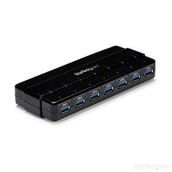 StarTech.com 7 Port USB 3.0 Hub ? Up To 5 Gbps ? 7 x USB ? Universal Multi Port USB Extender for Your Desktop ? USB Powered (ST7300USB3B)