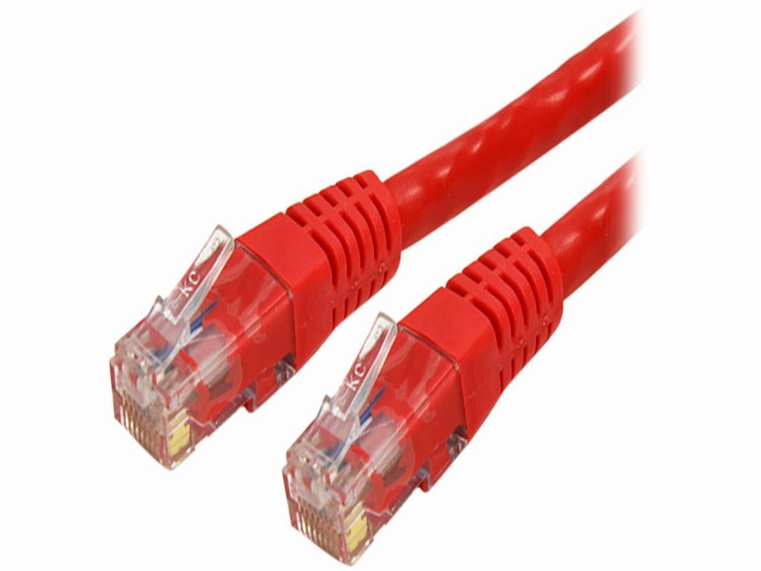 StarTech 7ft CAT6 Ethernet Cable - Red CAT 6 Gigabit Ethernet Wire -250Mhz 100W PoE RJ45 UTP Molded Network Patch Cord with Strain Relief (C6PATCH7RD)