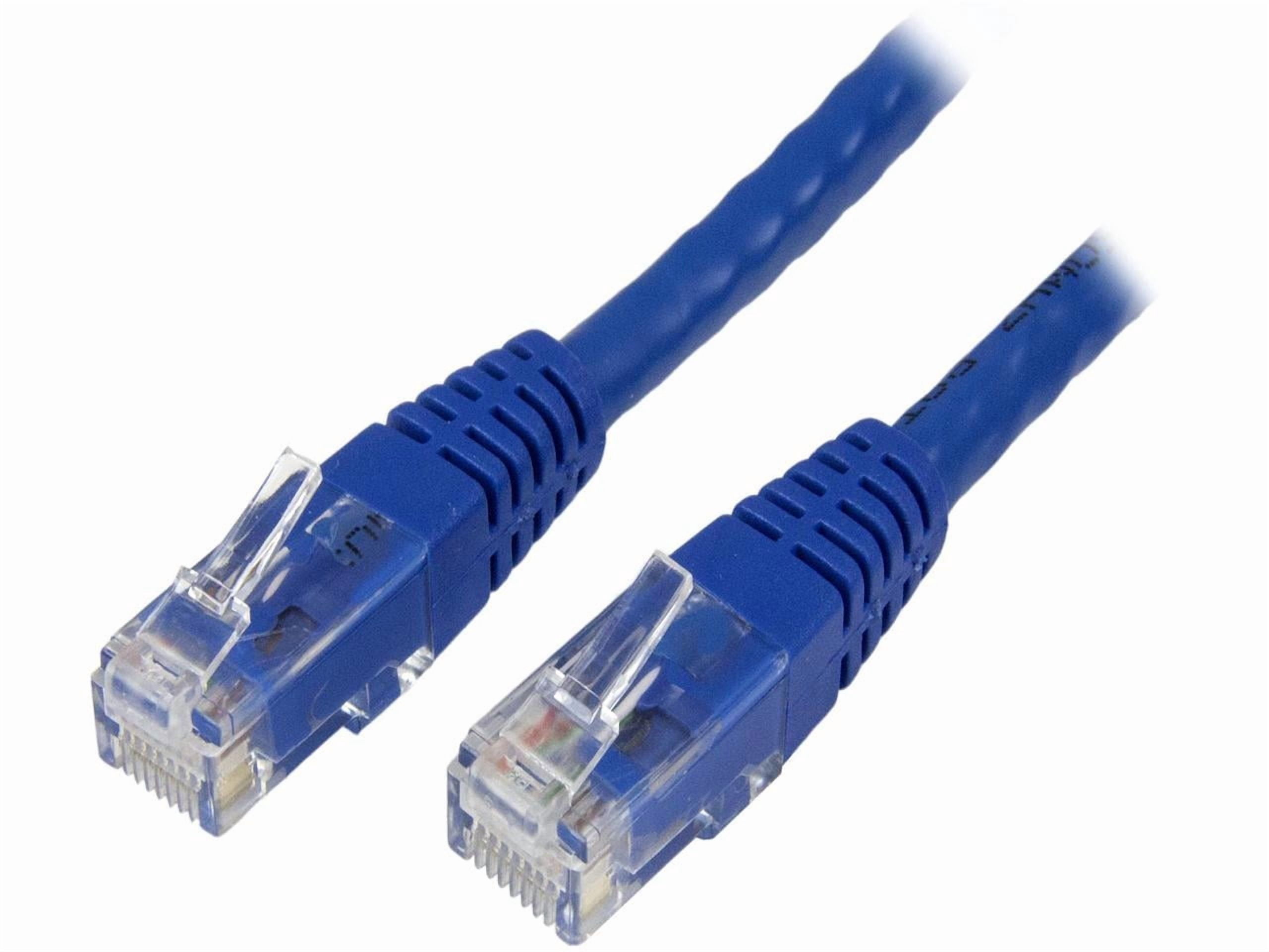 StarTech 75ft CAT6 Ethernet Cable - Blue CAT 6 Gigabit Ethernet Wire -250Mhz 100W PoE RJ45 UTP Molded Network Patch Cord with Strain Relief (C6PATCH75BL)